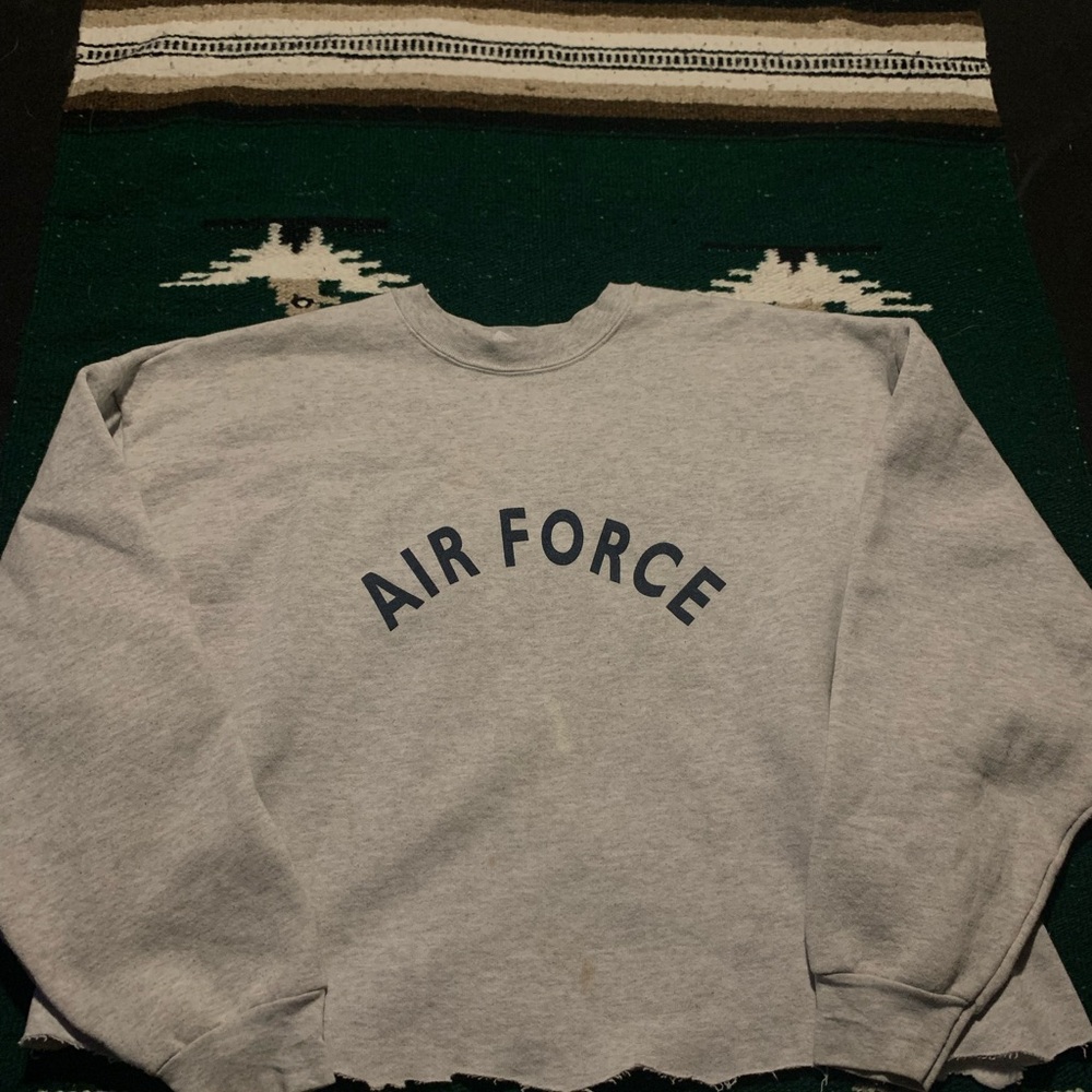 Vintage made in the usa air force cropped sweatshirt